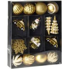 Adorno navidad surtido dorado koopman 20 pz import