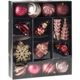 Adorno navidad surtido rosa koopman 20 pz import