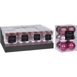 Juego nav. 60mm bolas rosa koopman 12 pz import