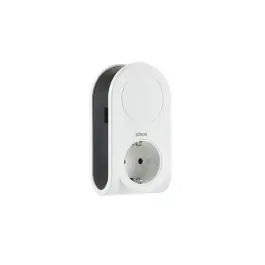 Adaptador 3 clavijas usb+1 usb a+toma 16a blanco / negro simon