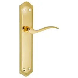 Manilla 202 placa larga acero/aluminio (juego) 256x47mm laton satinado micel