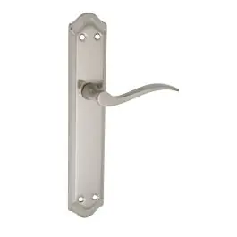 Manilla 202 placa larga acero/aluminio (juego) 256x47mm niquel satinado micel