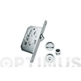 Cerradura para puerta corredera 35 mm lp plateado micel