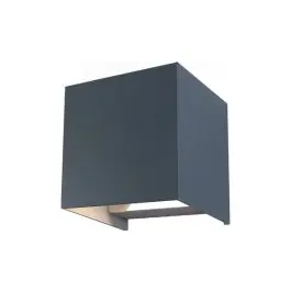 Aplique exterior open led cob 2x5w 700 lm 4000k ip54 antracita alu 10x10x10 cm cristalrecord