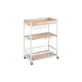 Carrito cocina multiusos rustico blanco wenko