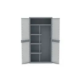 Armario resina escobero jumbo 4 estantes xl wave 180 x 89,7 x 53,7 cm gris terry