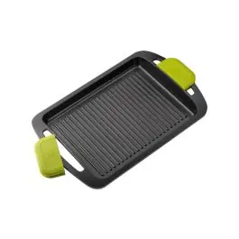 Plancha grill con rayas aluminio fundido foodie 40 cm induccion bra