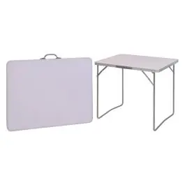 Mesa camping plegable blanca 80x60 cm import - Non