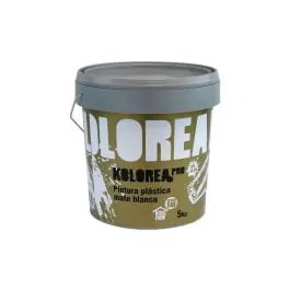 Pintura plastica interior exterior pro mate 5 kg blanco kolorea