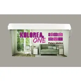 Pintura plastica interior monocapa one mate 4 l gris pizarra kolorea