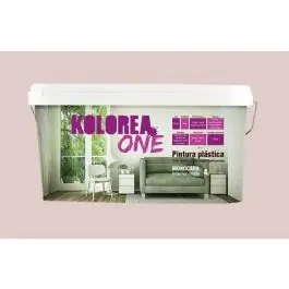 Pintura plastica interior monocapa one mate 4 l rosa palo kolorea