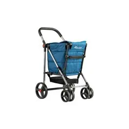 Carro compra 4 ruedas giratorias cesta gran capacidad plegable basket polar 4b marino rolser