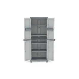 Armario resina base 4 estantes wave 181,8 x 70 x 43,8 cm gris terry