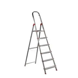 Escalera aluminio domestica unica 6 peldaños rolser