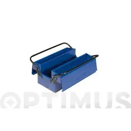 Caja herramientas metal plegable 2 asas 3 bandejas 400 x 210 x 190 mm irimo