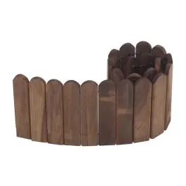 Bordura enrrollable de madera liloux marron 20 x 120 x 5,5 cm forest