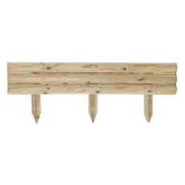 Bordura minivalla madera traverse 21 x 110 cm poste de fijacion 40 cm forest