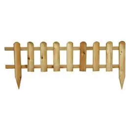 Bordura minivalla madera basic 28 x 110 cm poste fijacion 45 cm forest