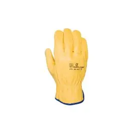 Guante piel flor vacuno driver amarillo 2a talla 9 juba