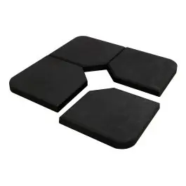 Pie parasol excentrico 1/4 25 kg gomo eco plus negro import - Movelar