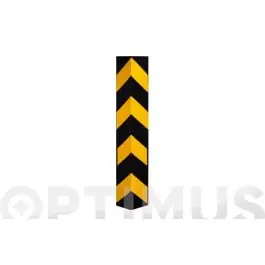 Protector parking esquina goma negro/amarillo 800 x 200 x 10 mm bikain