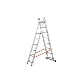 Escalera aluminio profesional doble combinada 2x9 peldaños kylate