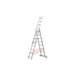 Escalera aluminio profesional triple combinada 3x14 peldaños kylate