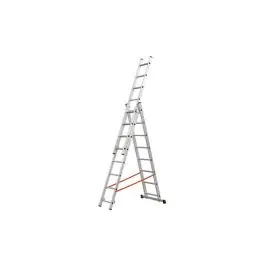 Escalera aluminio profesional triple combinada 3x9 peldaños kylate