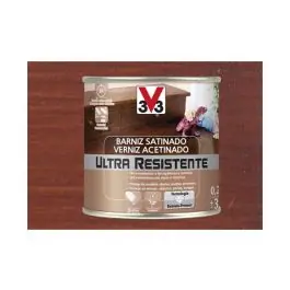 Barniz interior al agua ultra resistente satinado 250 ml caoba v33