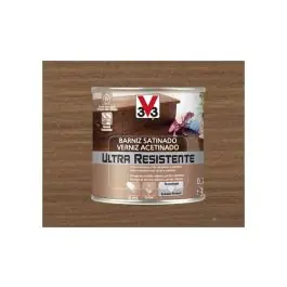Barniz interior al agua ultra resistente satinado 250 ml nogal v33