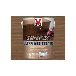 Barniz interior al agua ultra resistente satinado 250 ml wengue v33