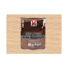 Barniz interior al agua ultra resistente satinado 750 ml incoloro v33