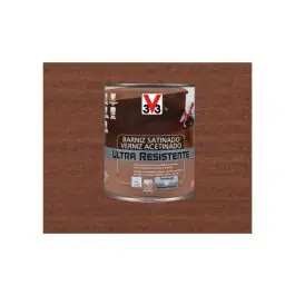 Barniz interior al agua ultra resistente satinado 750 ml sapeli v33