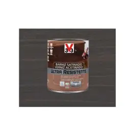 Barniz interior al agua ultra resistente satinado 750 ml wengue v33