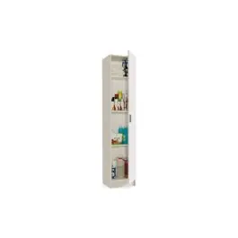 Armario multiuso estantes 1 puerta 180 x 37 x 37 cm blanco fores brico