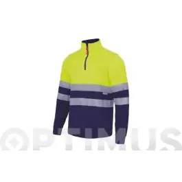 Sudadera alta visibilidad marino / amarillo fluor talla 3xl velilla