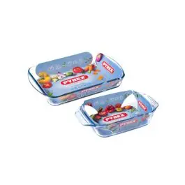 Bandeja vidrio horno pyrex set 2 uds 35x23cm / 27x17cm - Non