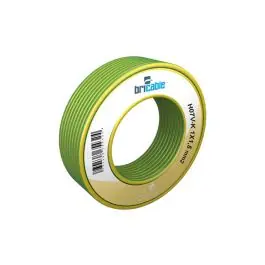 Cable hilo flexible h07v-k 1x1,5mm 100mt amarillo/verde bricable