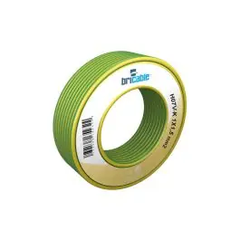 Cable hilo flexible h07v-k 1x2,5mm 100mt amarillo/verde bricable