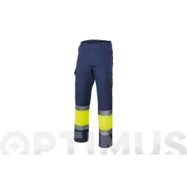 Pantalon alta visibilidad marino / amarillo fluor talla xxl velilla
