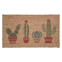 Felpudo coco trenzado cactus 40 x 70 cm dintex