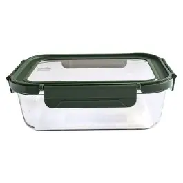 Contenedor vidrio rectangular 1520 ml tapa vidrio iris