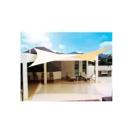 Toldo vela sombreo cuadrado grade sail 340 gr 5,4x5,4 m tierra coolaroo