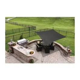Toldo vela sombreo cuadrado ready to hand 125 gr 3x3 m gris coolaroo