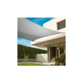 Toldo vela sombreo rectangular grade sail 340 gr 5x3 m gris claro coolaroo