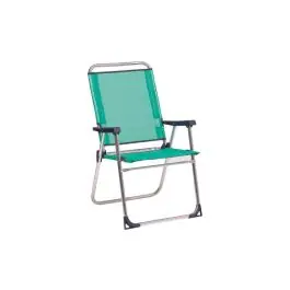 Sillon playa fijo seguridad respaldo alto aluminio fibreline azul alco