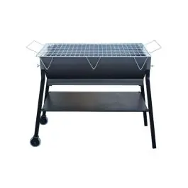 Barbacoa carbon-leña rectangular curva especial calcots 87 x 50 x 82 cm flores cortés