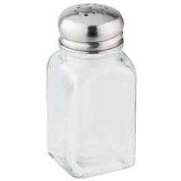 Salero mesa pimentero 40ml cristal/inox 46874 fackelmann