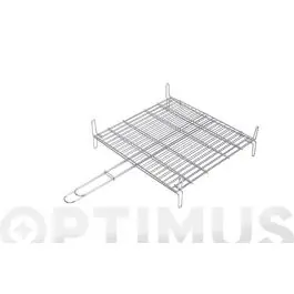 Parrilla doble inox 18/8 50x50 cm sauvic