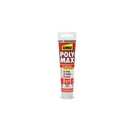 Adhesivo montaje sellador poly max express 115 gr cristal uhu